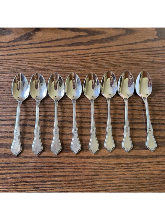 Oneida Other - Oneida Morning Blossom Dinner Soup Spoons Profile Stainless Silverware Set of 8